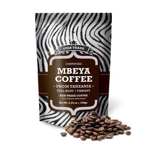 Levántese el bolso de café del papel de aluminio de Matt con la cremallera, bolsos de la comida de los bolsos de café de Brown