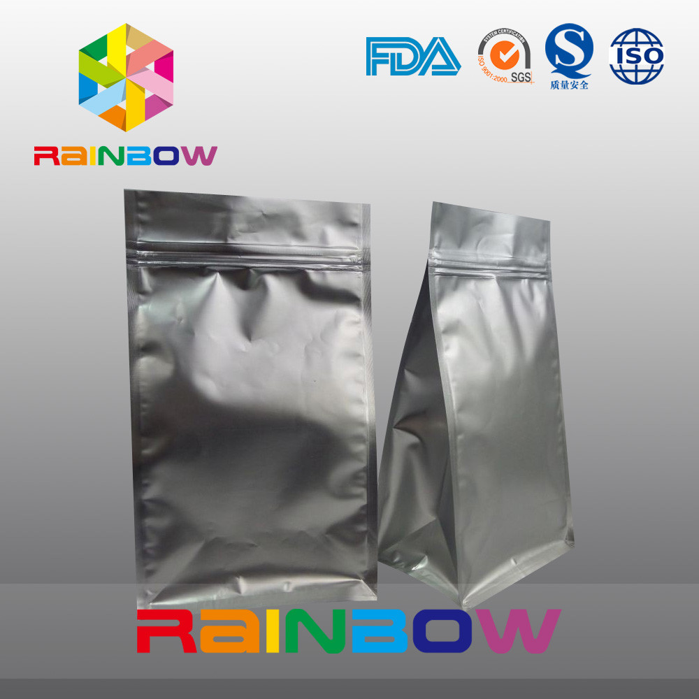 El escudete inferior de empaquetado del café lateral del sello del negro 8 de Matt empaqueta el ziplock