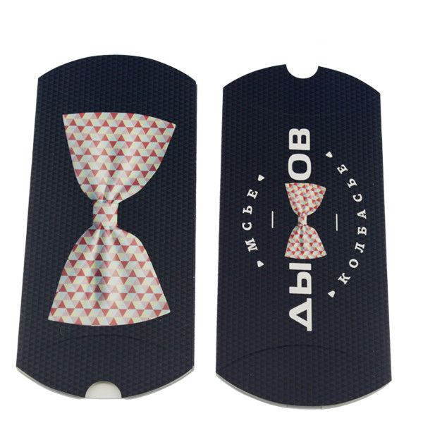 Caja de papel de la extensión negra del pelo blanco con tamaño modificado para requisitos particulares y logotipo en forma de la almohada