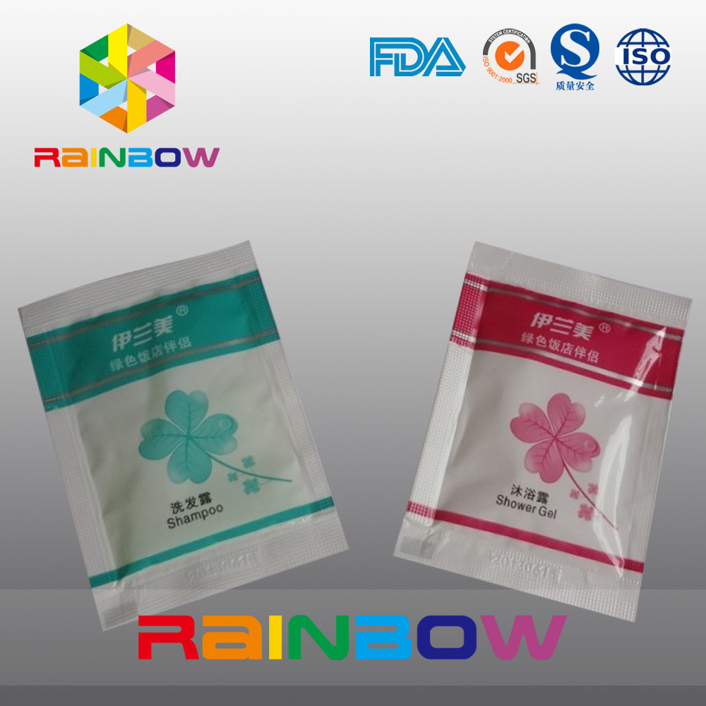 El sello de empaquetado del apretón del champú disponible plástico empaqueta con la muesca del rasgón