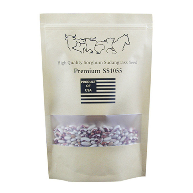 Ventana impresa que se puede volver a sellar impresa aduana de las bolsas de papel de Kraft para las semillas de la planta