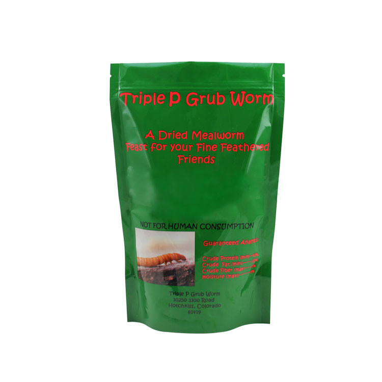 Bolsa reciclada que empaqueta, bolso Ziplock de la hoja del gusano de harina de Doypack para el embalaje del gusano de harina