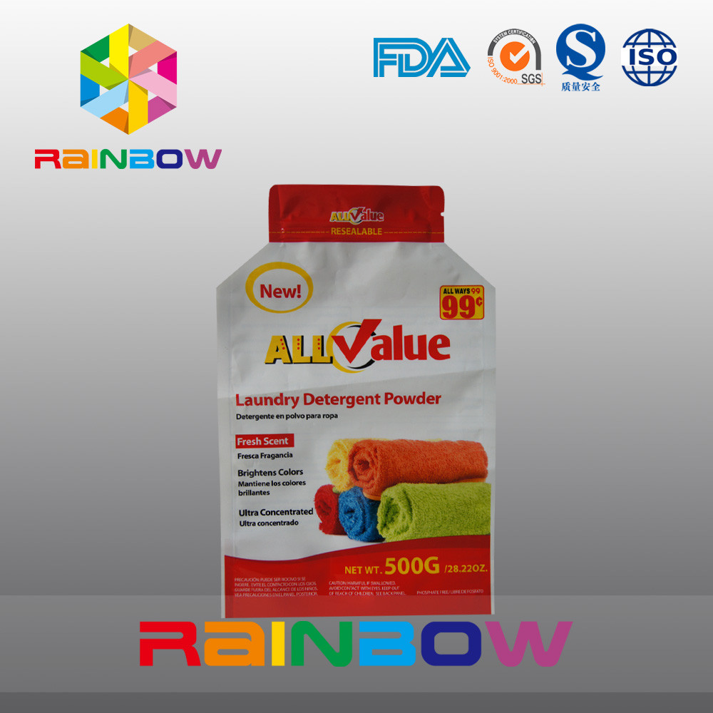 Modificado para requisitos particulares imprimiendo el bolso del envase de plástico para el polvo del detergente para ropa 500g/el detergente