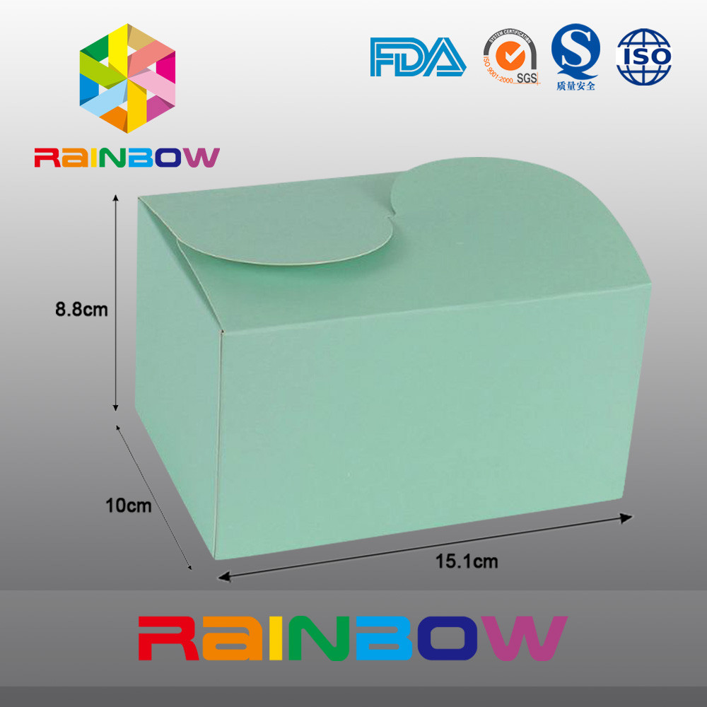 Caja de papel verde de Kraft para el empaquetado del regalo, la impresión modificada para requisitos particulares y el tamaño