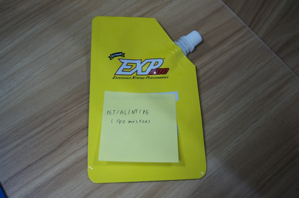 Laminado levántese la bolsa del canalón que empaqueta con el bolso de empaquetado lateral del aceite lubricante del canalón