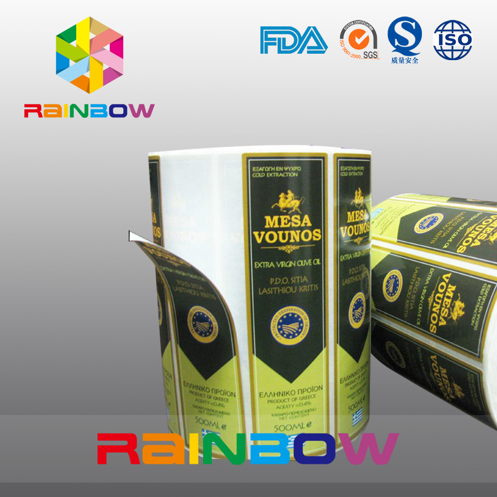 Las etiquetas autas-adhesivo de la manga del encogimiento de la copa de vino imprimieron etiquetas engomadas y la botella de vino Lables