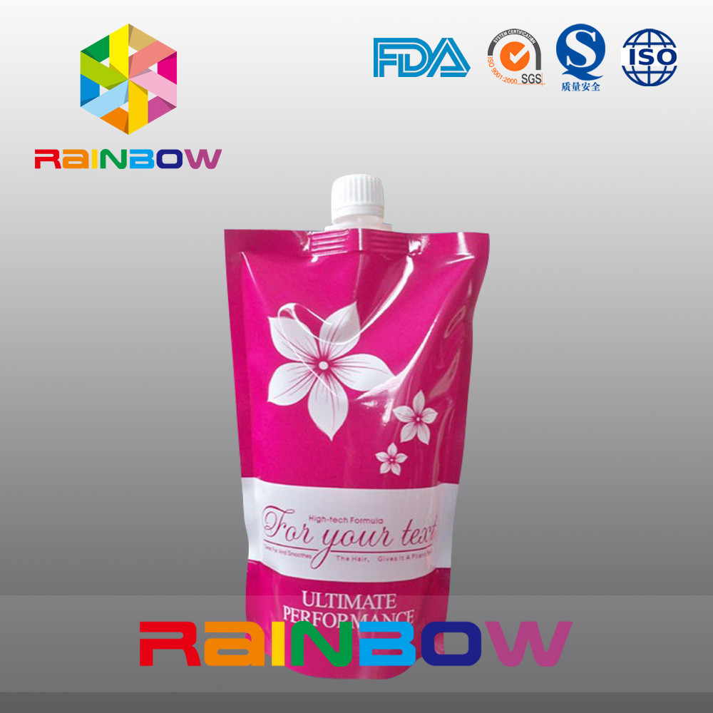 Rojo levántese la bolsa del canalón que empaqueta con el canalón superior, bolsos líquidos del canalón