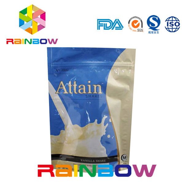 Alisar la bolsa impresa de Packaigng del polvo de la proteína del papel de aluminio con la cremallera