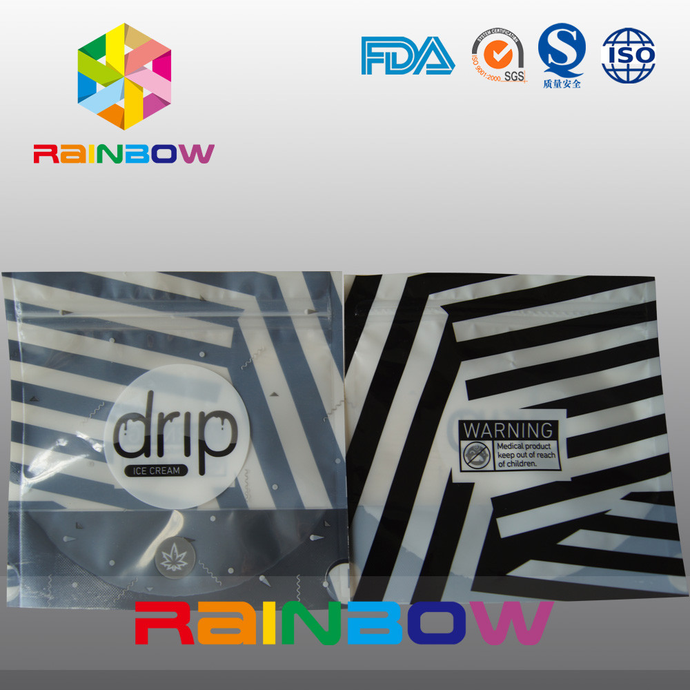 Las rayas de la cebra se levantan el bolso del goteo de Noni, bolsa compuesta elegante de Mylar