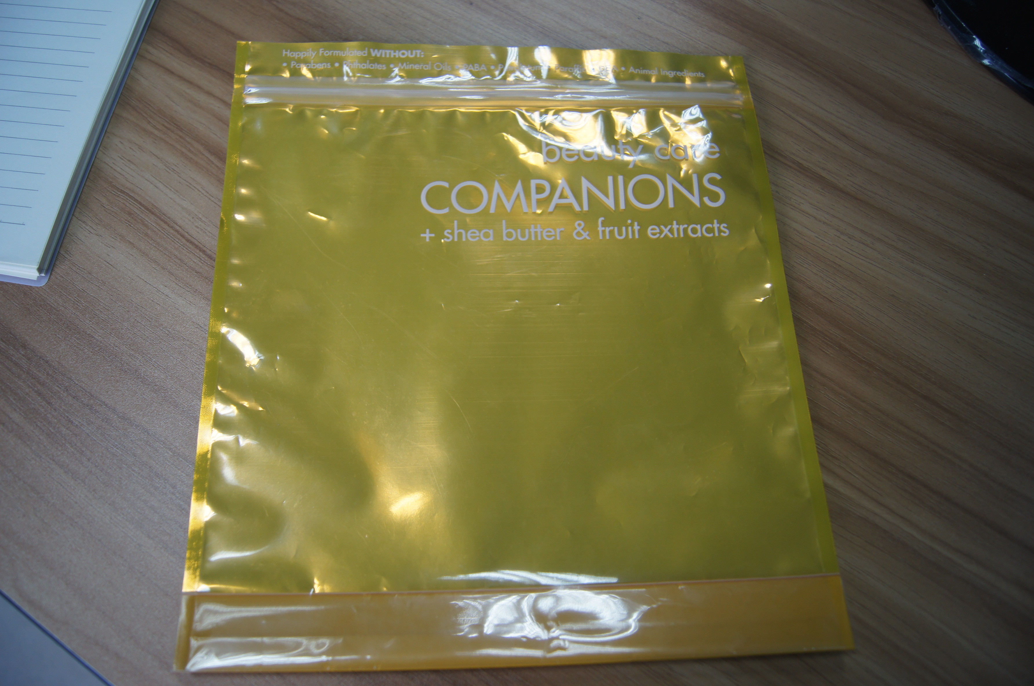 Bolso de empaquetado cosmético plástico de la exhibición delantera transparente con la cremallera