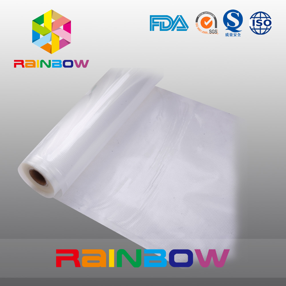 Bolsas de sello de vacío de alimentos de textura transparente a medida Bolsas de almacenamiento de vacío