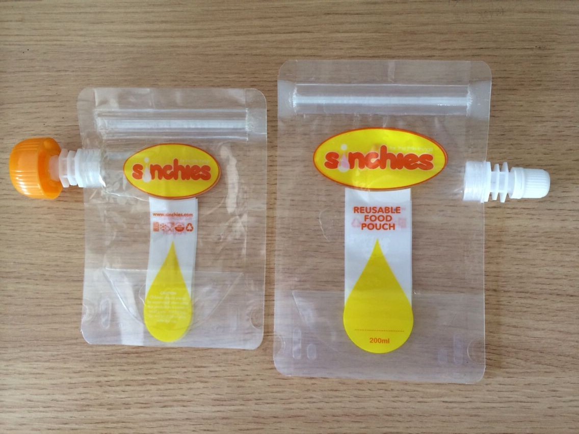 Bolsa líquida reutilizable del canalón de la comida de la certificación del FDA con hermético