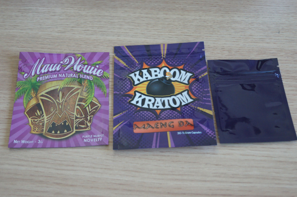 Sustancias químicas tres bolsos de empaquetado del sello del maeng de DA del ziplock lateral del kratom