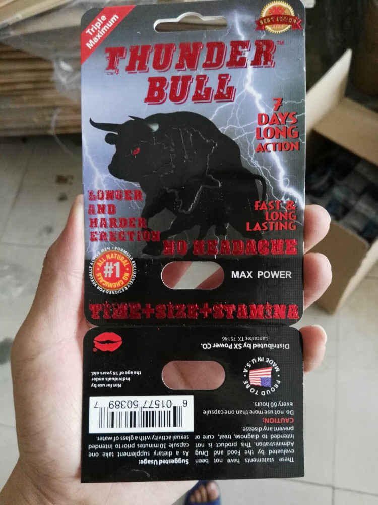 Cajas de empaquetado de la impresión del trueno de Bull de las píldoras de la tarjeta de encargo de la ampolla con el agujero de la mariposa