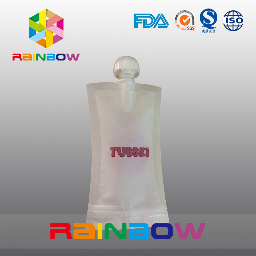 Bolsa del canalón de la bolsa de los alimentos para niños de la categoría alimenticia que empaqueta con el canalón superior y la cremallera durable