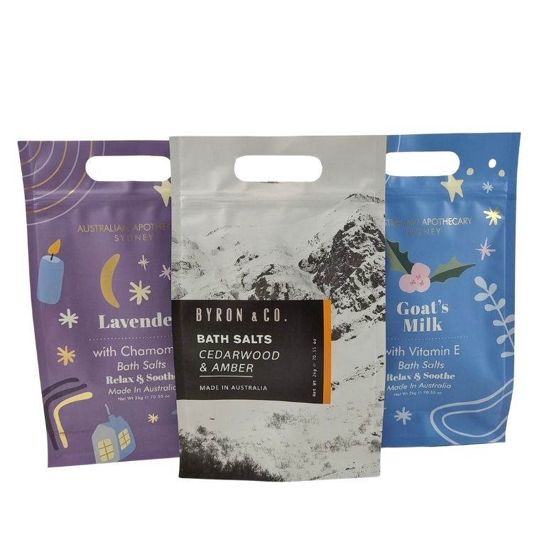 Cree los bolsos de empaquetado de Mylar para requisitos particulares del papel de aluminio del exfoliante corporal de la bolsa de la cremallera del soporte para arriba