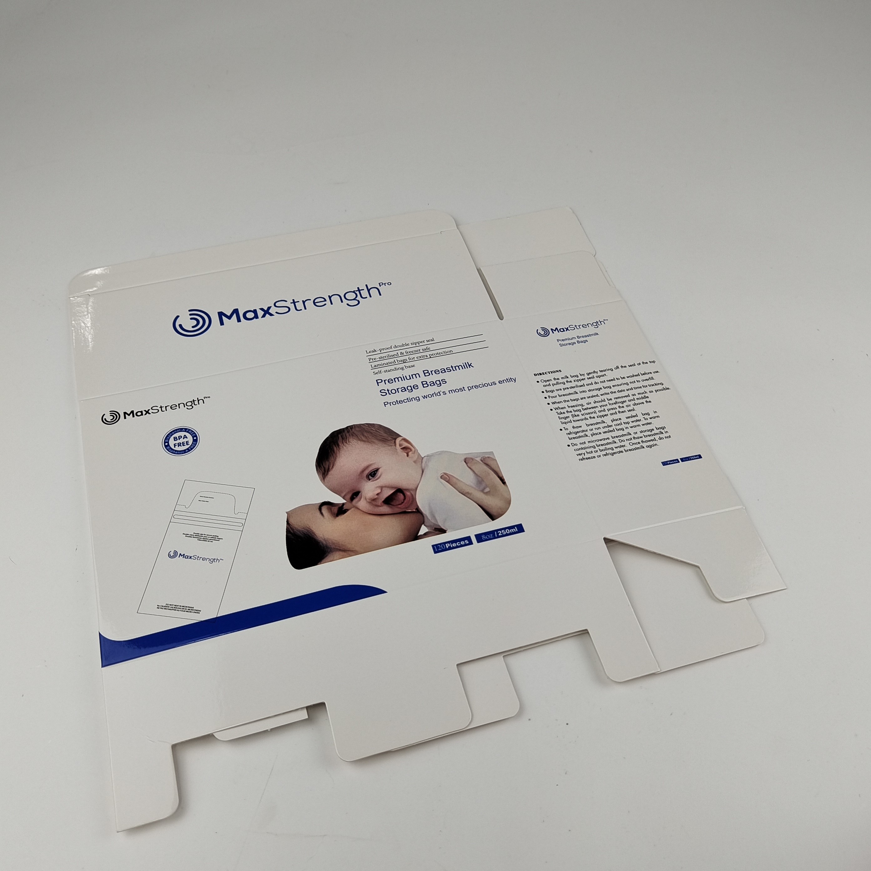 la caja de almacenamiento del cartón 400g modificó la caja rectangular del empaquetado para requisitos particulares de leche