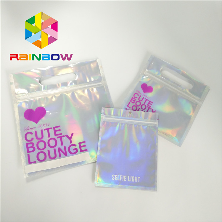 El traje de baño de empaquetado de la suave al tacto del bolso del bikini plástico impermeable recicla bolsos de la cerradura de la cremallera