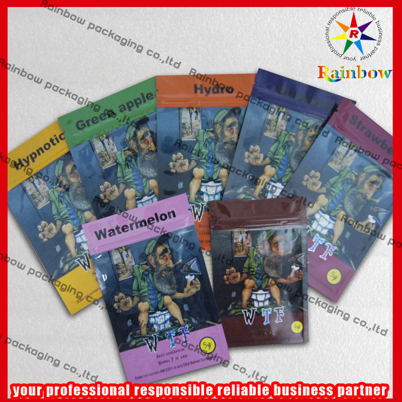 Bolsas herbarias del incienso de la impresión viva, bolso del papel de aluminio