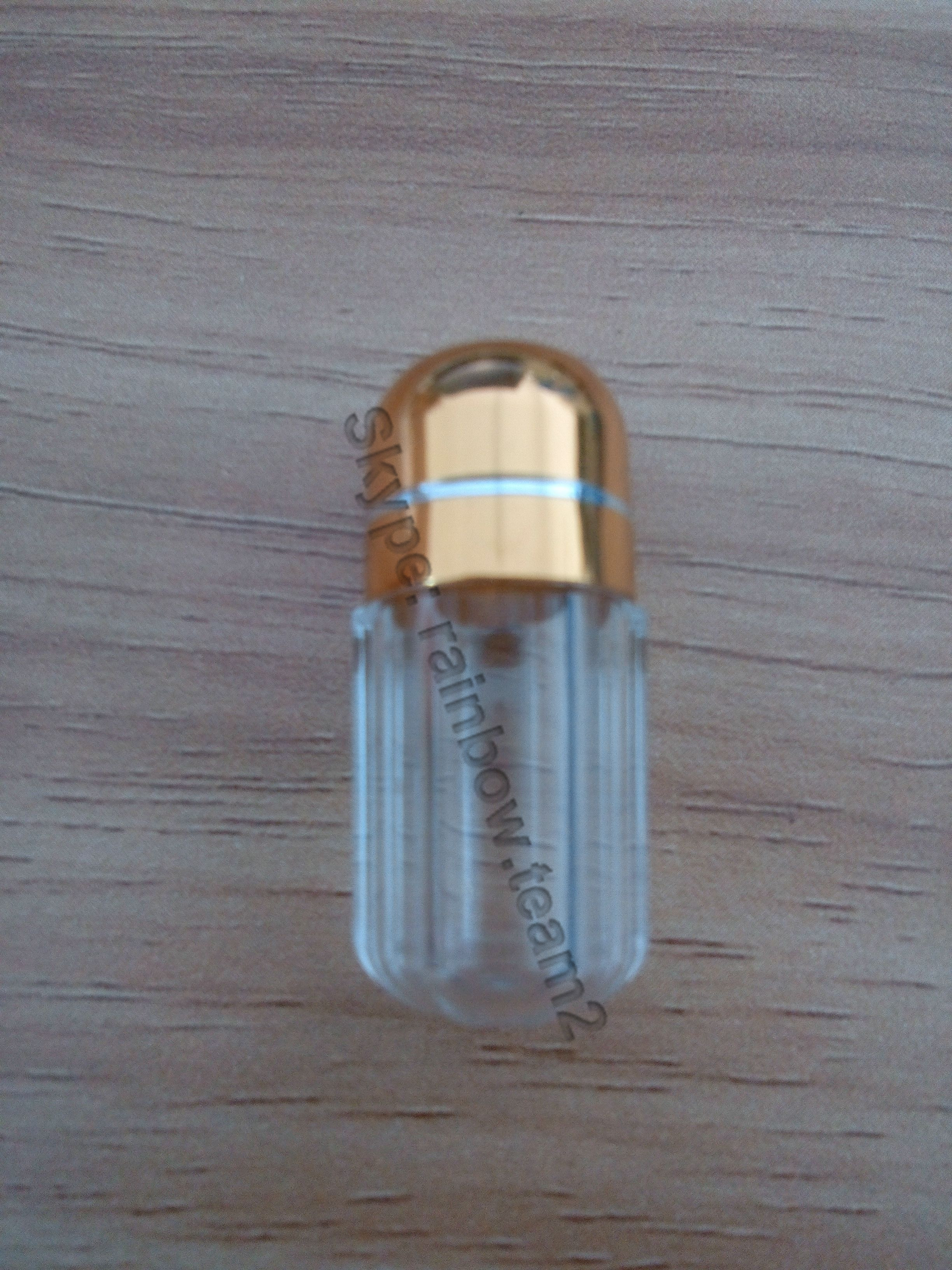 Pequeña botella de la medicina del oro de la píldora plástica reutilizable del sexo, botellas de píldora de la zona de Exten