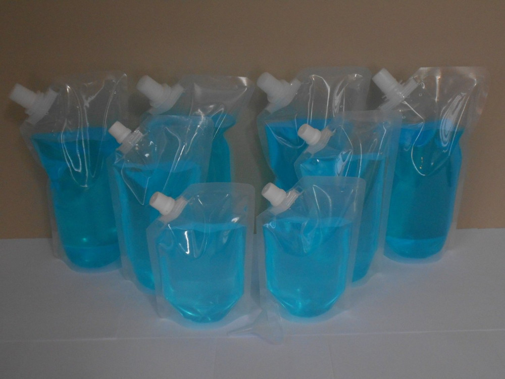 Frascos plásticos libres de Bpa del bolso del canalón del corredor del vino de la bolsa del frasco de la travesía de la categoría alimenticia