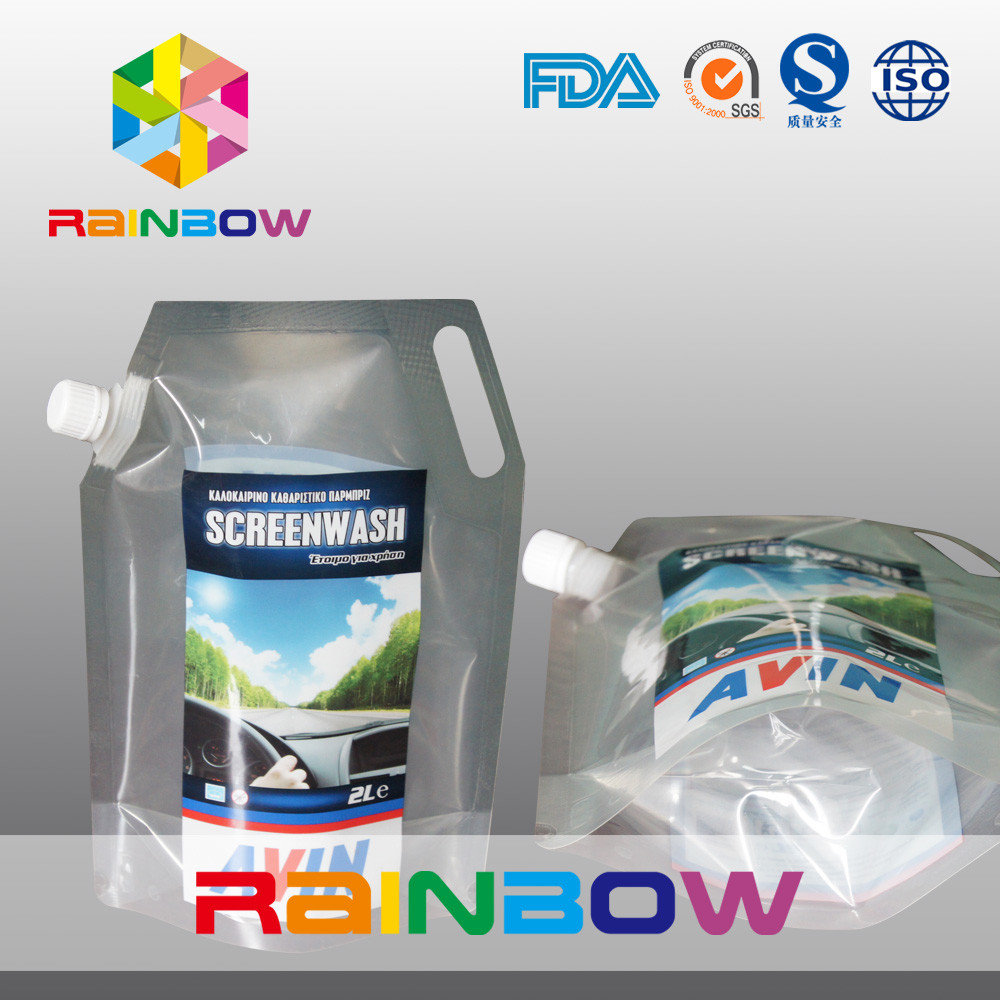 transparentes a prueba de agua 3L o la impresión se levantan el bolso líquido de la botella de la bolsa del canalón