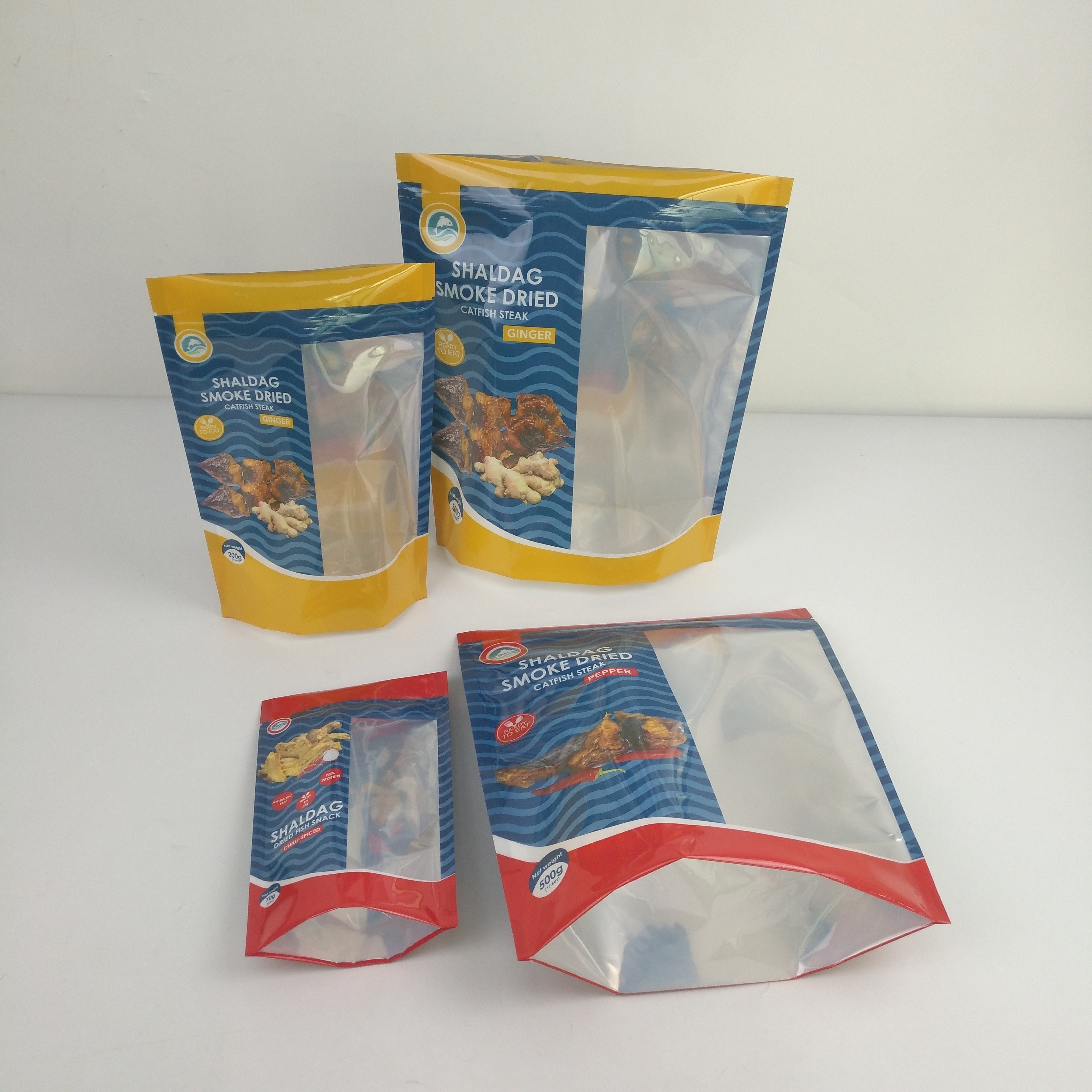 El bocado de empaquetado de los bolsos de la prueba brillante del olor secó el soporte del Ziplock de Mylar de la comida encima de bolsos