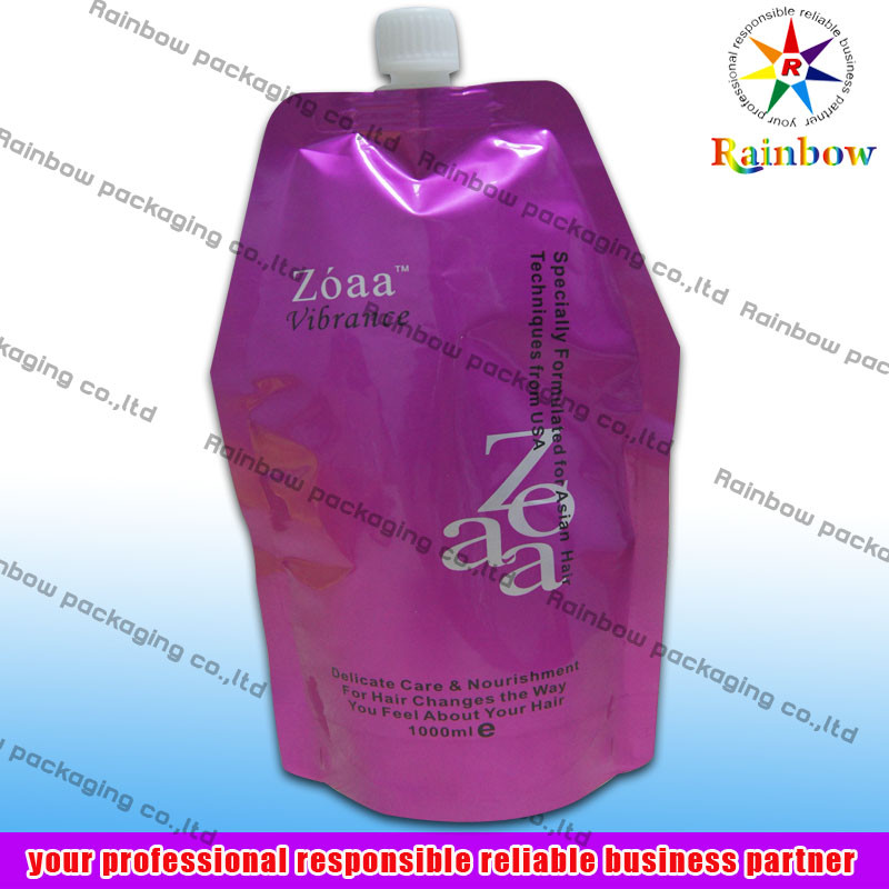 Empaquetado lateral de la bolsa del canalón del escudete