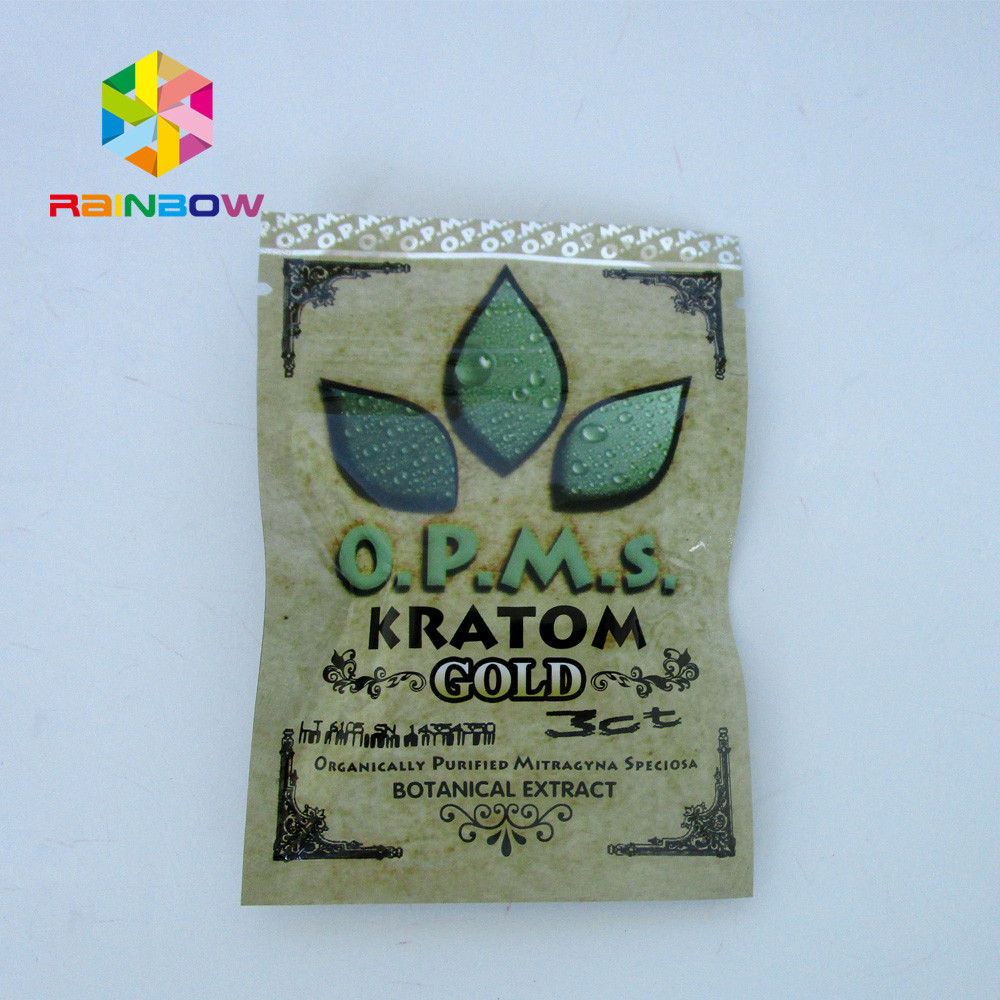 Bolso herbario que empaqueta con la cerradura de la cremallera, bolso herbario del incienso de Kratom del incienso