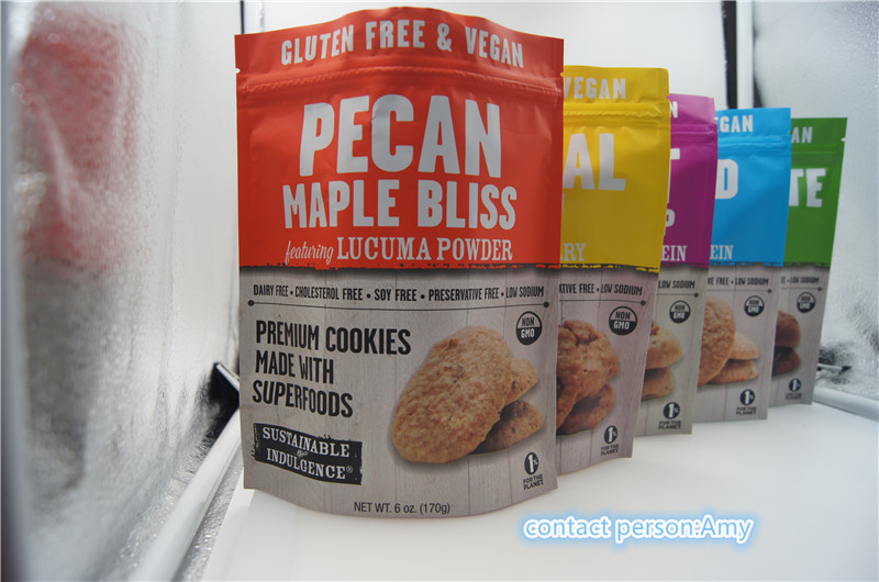 galleta promocional del chocolate de 2017 nuevos diseños que empaqueta la bolsa del queso de bag/10oz con la cremallera