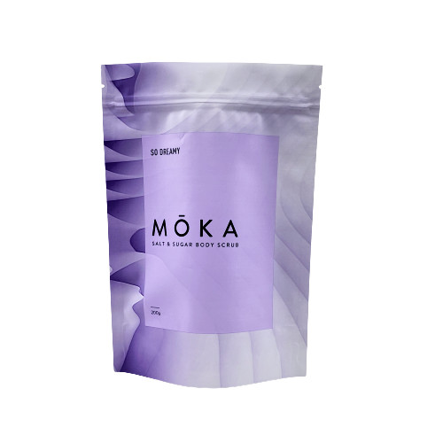 El logotipo personalizado impreso se levanta la sal marina de la bolsa Ziplock / el jabón líquido / el empaquetado del exfoliante corporal