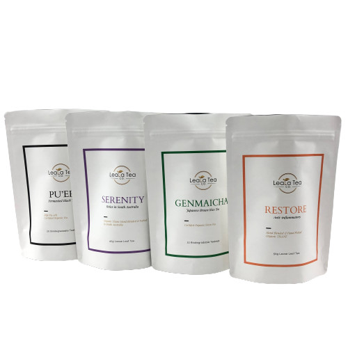 Los bolsos de encargo del papel de aluminio de Logo White Coffee Beans Tea Mylar huelen la prueba