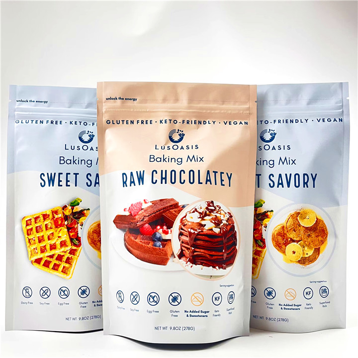 La cerradura de empaquetado impresa de la cremallera del bolso del bocado de la torta de la galleta de la bolsa de Mylar de la categoría alimenticia laminó