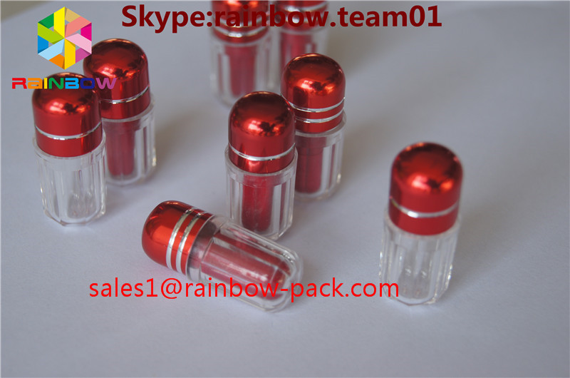 el dick plástico de los envases del capsul de las botellas de píldora en venta formó los envases azules de la cápsula de la botella hexagonales y forma octagonal