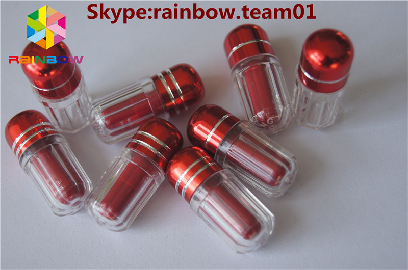 el plástico vacío encapsula la ampolla rhino7 del casquillo del metal y el rinoceronte 25 cápsulas vacías del plástico de las cápsulas vacías del color encapsula la caja