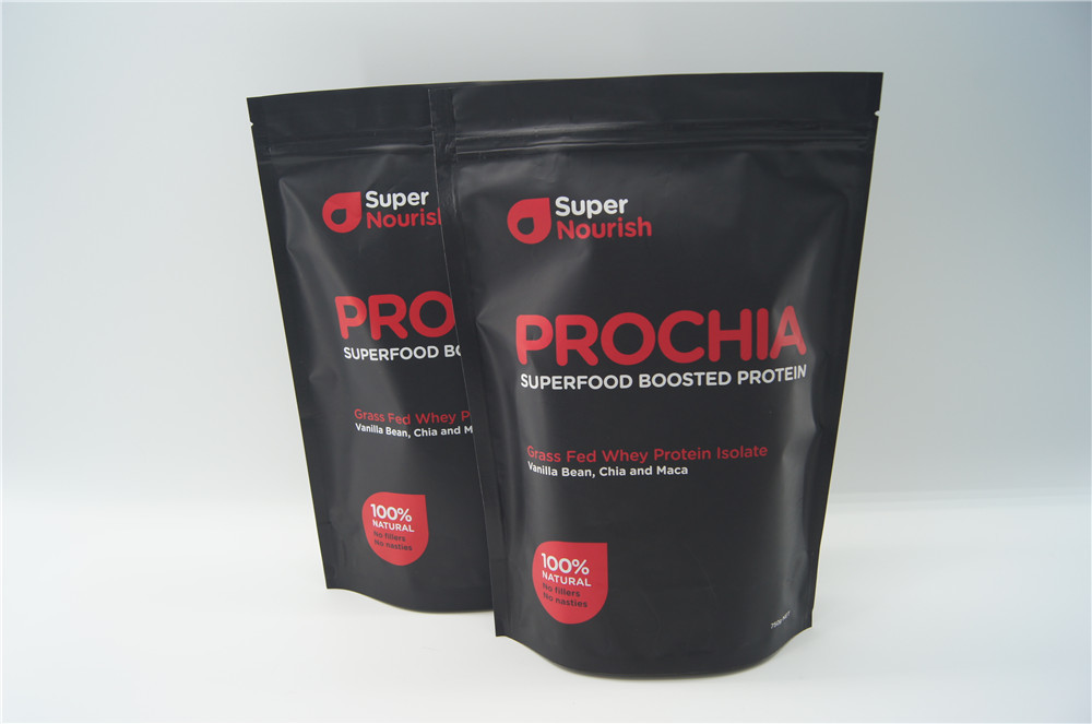 El papel de aluminio de encargo reciclado se levanta el empaquetado de la proteína de los bolsos de la bolsa de la cremallera