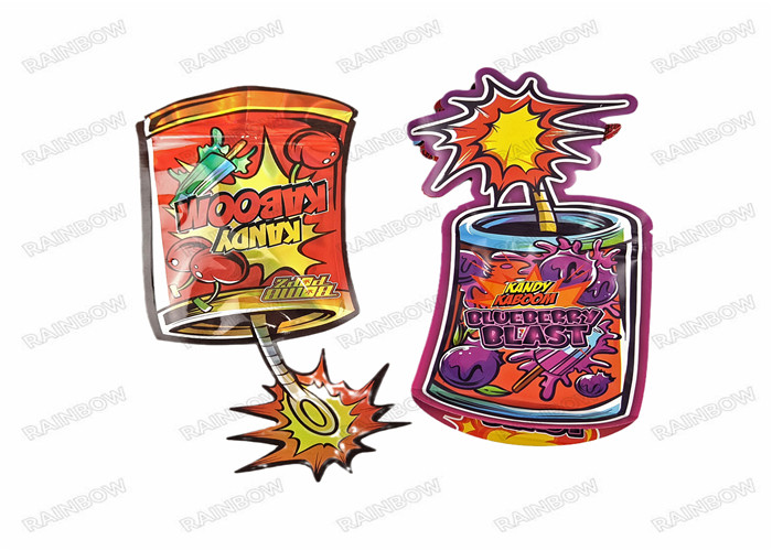 Pequeña cremallera de empaquetado de encargo de la prueba del olor de la categoría alimenticia 3.5g de Logo Die Cut Ziplock Bags