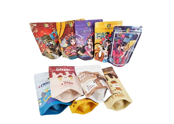 Soporte del plástico del papel de aluminio encima de los bolsos Ziplock que se puede volver a sellar de Mylar de la prueba del olor de la bolsa