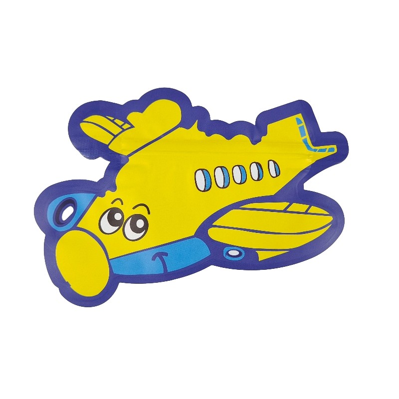 Ziplock de forma irregular especial cortado con tintas de impresión olográfico del bolso 3.5g 7g de Mylar