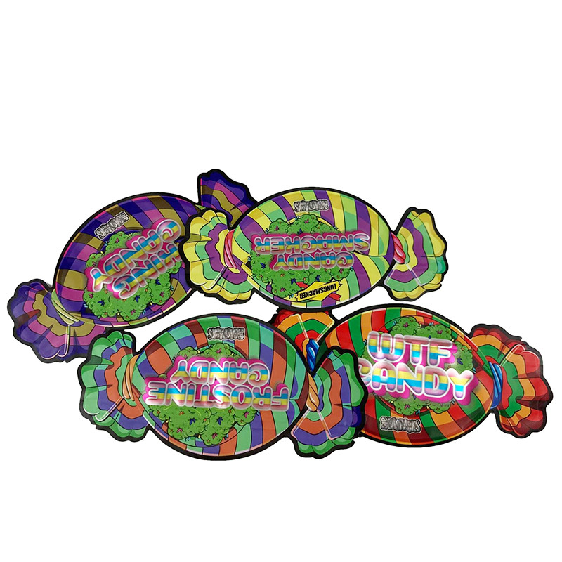 Impresión de logotipo personalizado 1/8 oz Bolsas Mylar resistentes a los niños 3.5g Comestibles galletas reabrebles bolsas de salida Mylar gomosas