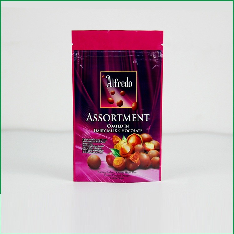 De encargo levántese el bolso de la cremallera con el logotipo para el chocolate/el bolso de empaquetado del chocolate