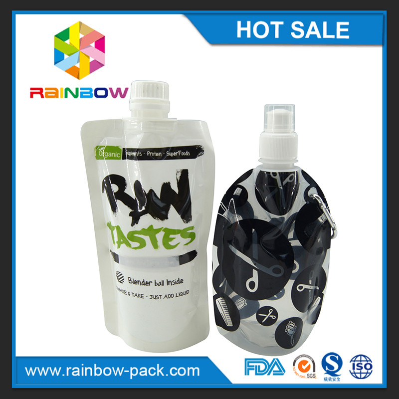 Levántese la bolsa reutilizable del canalón de los alimentos para niños que empaqueta con la cremallera en el top