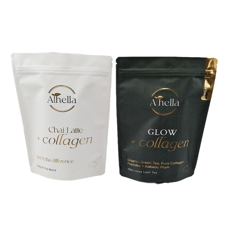 Bolsa de papel Kraft a prueba de humedad personalizada con estampado en caliente Bolsas a prueba de olor ecológicas con logotipo