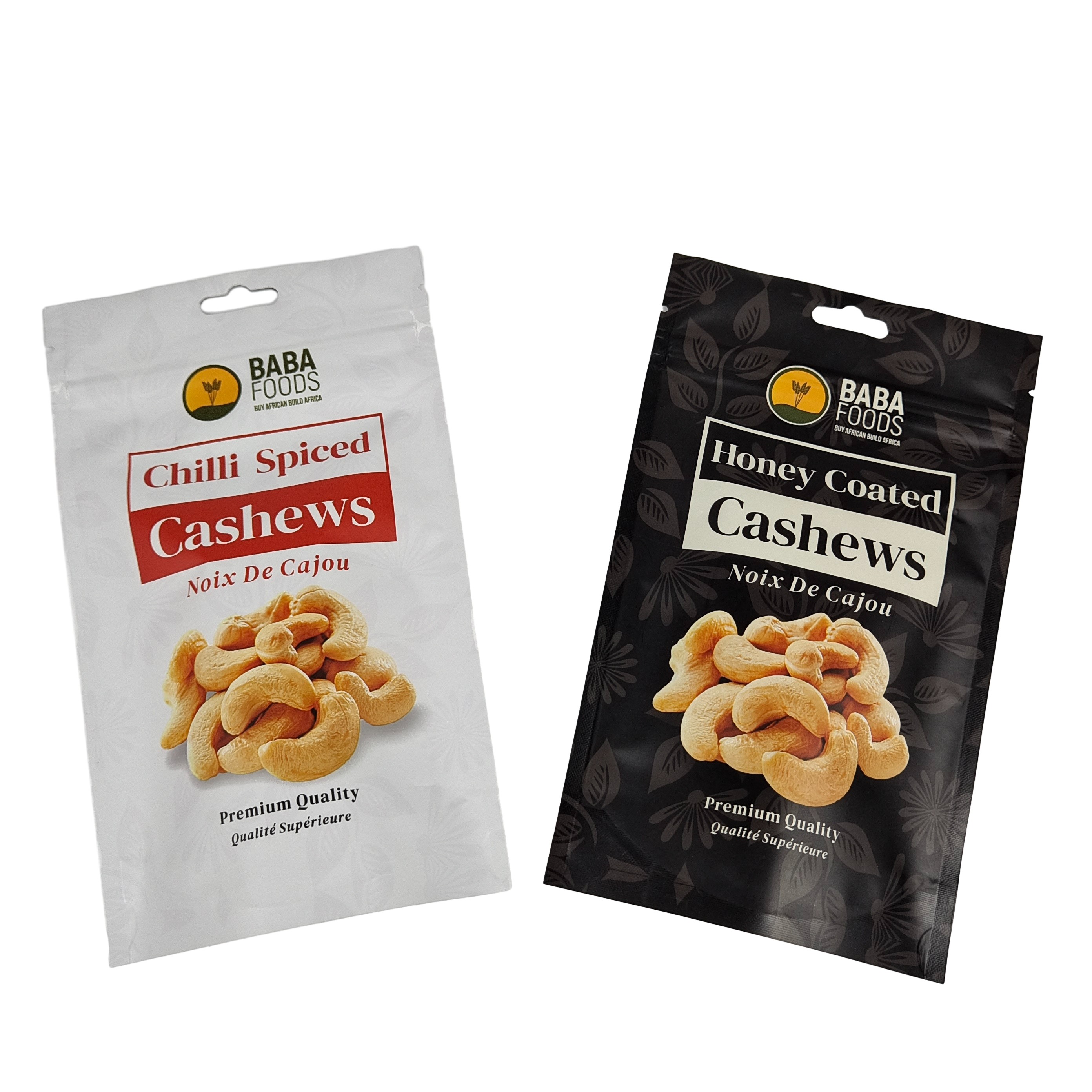 Embalaje de alimentos de papel de aluminio de plástico Embalaje de bocadillos reabribles personalizados Bolso de pie con cremallera