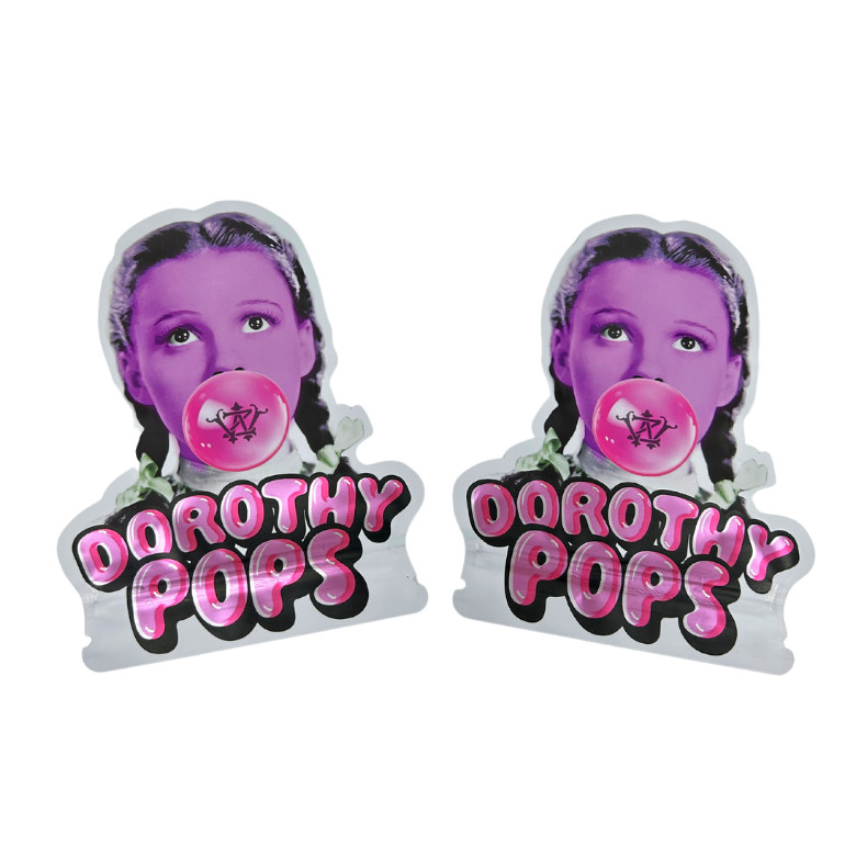 Reciclado especial en forma personalizada 7 14 28g gomas de aluminio a prueba de niños caramelo bolsa Mylar