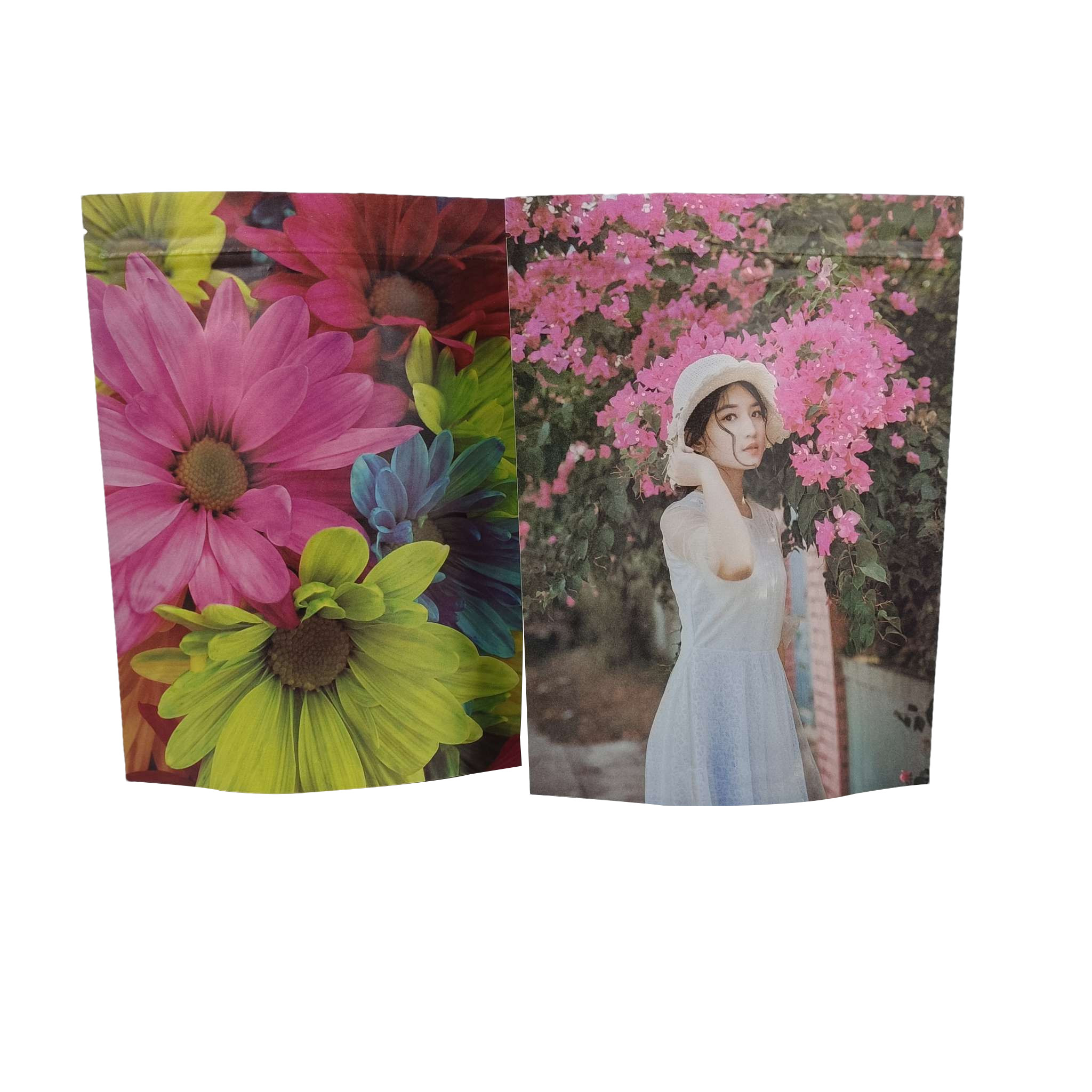 Bolsas de embalaje de alimentos de plástico con cerradura con cremallera de aluminio