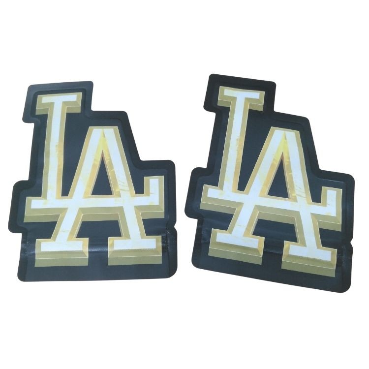 Impreso a medida 3.5g Unico especial corte a presión Bolsas de Mylar de forma irregular sellado 8o A prueba de olor Bolsa especial Cali Mylar