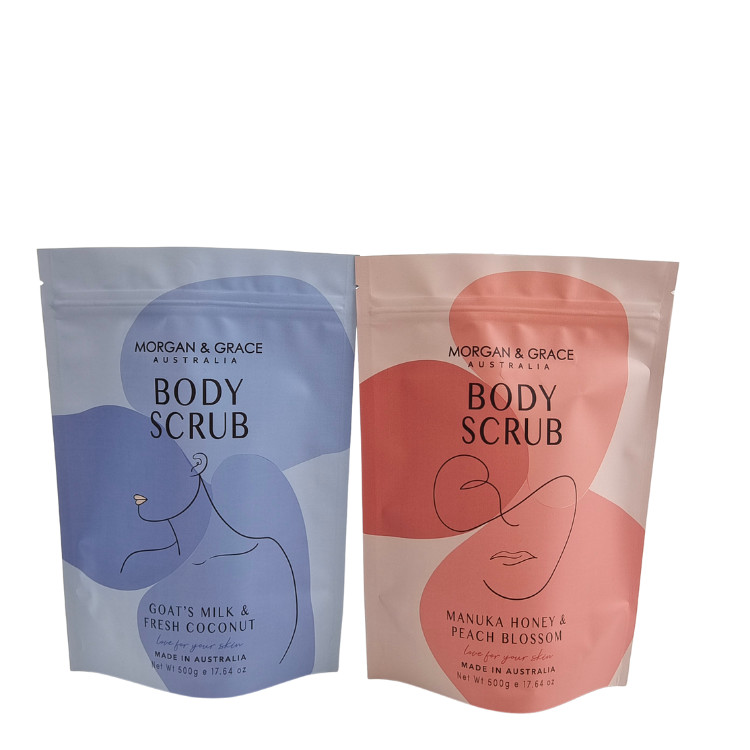 Spa Baño Soak Scrub Bolsa de embalaje de sal Bolsa de plástico de cremallera de sopón de sal marina Bolsas de embalaje de productos de baño