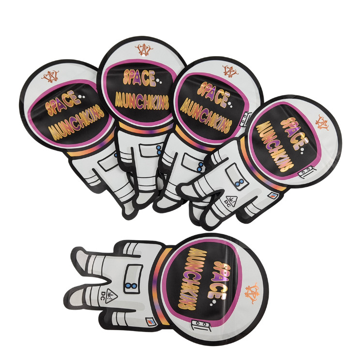 Impreso a medida 3.5g 7g 14g Bolso de pie Gummy Embalaje comestible de papel de aluminio Mylar Resistente a los niños Bolsas de cierre con cremallera