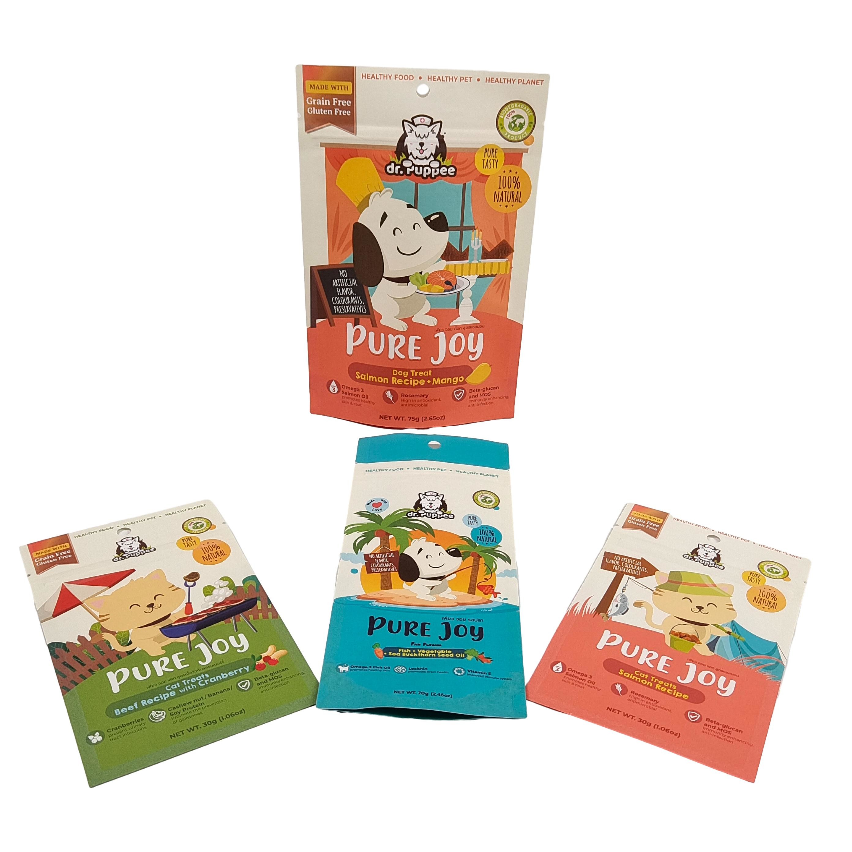 Venta caliente de color marrón reciclado personalizado Impreso Eco amigable cremallera Stand Up Bolso Frutas secas bolsas de paquete biodegradable Kraft Pa